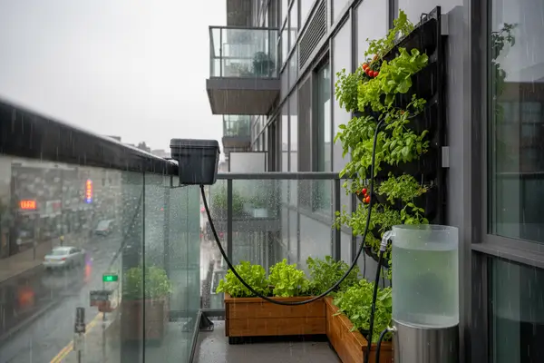 reaproveitamento de água em horta sustentável com irrigação ecológica, economia de recursos